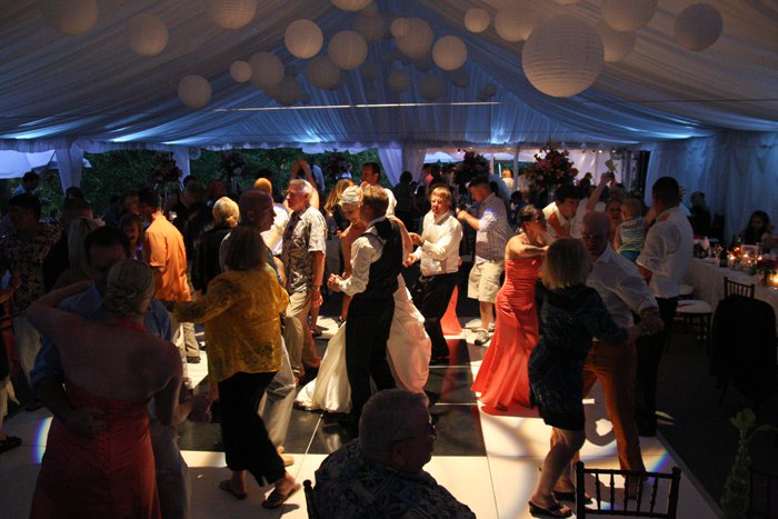 outdoor wedding reception